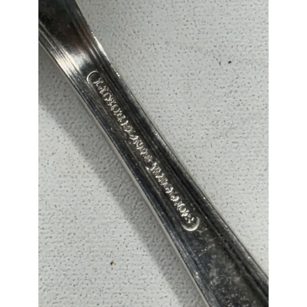 Vintage Wm A Rogers Luxor Plate Silverplate 8.5” Serving Spoon Art Deco